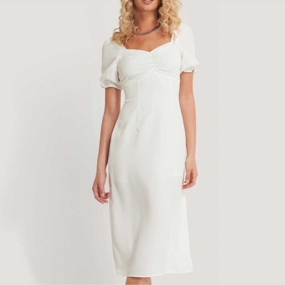 Queen of jet lag x na-kd white dress, size 38